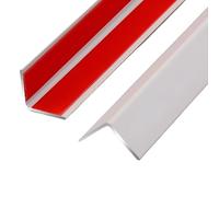 Moldura de 90 cm, 3 piezas adhesivas de aluminio, resistentes a los golpes, para proteger la pared y el pelo, perfecto para espacios interiores (Sle 8, 20 x 20 mm)