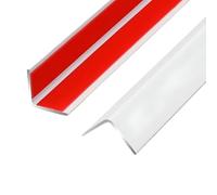 Moldura de 90 cm - 3 piezas de molduras adhesivas de aluminio para pared y protección de piel, resistente a los golpes, ideal para espacios interiores (Sle 1, 20 x 20 mm)