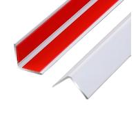 Moldura de 90 cm, 3 piezas de molduras adhesivas de aluminio, protección de pared y protector de piel Ed Guard, resistente a los golpes para espacios interiores (Sle 7, 30 x 30 mm)