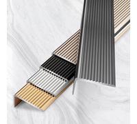 Moldura de aluminio antideslizante para proteger el paso de 90 cm para interiores y exteriores, tiras protectoras de esquinas fáciles de instalar para un mejor agarre y protección