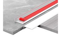 Moldura de aluminio blanco de 90 cm, 2 piezas, moldura Baguette a prueba de golpes, autoadhesiva, perfecta para proteger interiores (30 x 10 mm)