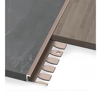 Moldura de aluminio C-Sd de 90 cm, 3 piezas de perfil de suelo flexible para Ele y Hing del hogar u oficina (Opt 7, 15 mm)