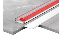 Moldura de aluminio de 90 cm, 2 piezas, y colgante de baguette para protección interior, resistente a los golpes, plata H (30 x 10 mm)