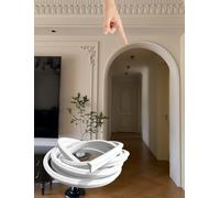 Moldura de Arco Curva de PVC de 3,28 a 32,8 pies de Largo, Kit de Arco para Bricolaje, Tira Decorativa de moldura semicircular Recortable para Puerta (5,5 cm/2,2 Pulgadas, 8 m)