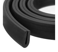 Moldura de borde de canal en U, 1 m de largo, tira de sellado de goma, protector de borde redondo, apto for bordes de 0,5 a 1 mm (5/32" de ancho x 23/64" de alto), color negro