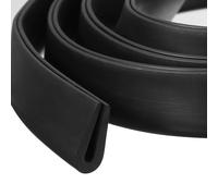Moldura de borde de canal en U, 1 m de largo, tira de sellado de goma, protector de borde redondo, apto for bordes de 0,5 a 1 mm (5/32" de ancho x 23/64" de alto), color negro