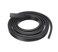 Moldura de borde de canal en U, 3,5 m de largo, tira de sellado de goma, protector de borde plano, apto for bordes de 3,5 a 4 mm (9/32" de ancho x 7/16" de alto), color negro