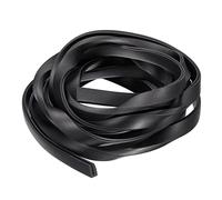 Moldura de borde de canal en U, 3,5 m de largo, tira de sellado de goma, protector de borde plano, apto for bordes de 3,5 a 4 mm (9/32" de ancho x 7/16" de alto), color negro