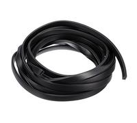 Moldura de borde de canal en U, 3,5 m de largo, tira de sellado de goma, protector de borde plano, apto for bordes de 3,5 a 4 mm (9/32" de ancho x 7/16" de alto), color negro