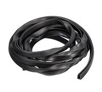 Moldura de borde de canal en U, 3,5 m de largo, tira de sellado de goma, protector de borde plano, apto for bordes de 3,5 a 4 mm (9/32" de ancho x 7/16" de alto), color negro