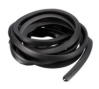 Moldura de borde de canal en U, 3,5 m de largo, tira de sellado de goma, protector de borde plano, apto for bordes de 3,5 a 4 mm (9/32" de ancho x 7/16" de alto), color negro