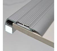 Moldura de Borde de Escalera Protectores De Borde De Escalera De Metal, Perfil De Aluminio LED, Canal De Paso Para Teatro/Porche/Patio, Montaje En Superficie, Tapas Cubiertas Para Escaleras.(15 pack