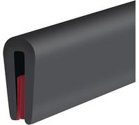 Moldura de Borde de Goma - Protector Puertas Coche 3m en U, Protección de Bordes de Chapa Metálica para Bordes de Puertas de Metal de 0.5-2mm, Puertas de Coche, Esquinas de Mesas (Negro)