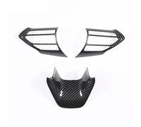 Moldura de coche Embellecedor panel de volante coche marco decorativo pegatina fibra de carbono ABS para Toyota para Yaris para Cross 2020-2021 interiores de automóvil