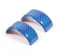 Moldura de coche Para Chevrolet Para Corvette C8 Para Stingray Z51 Z06 2020-2023 Cubierta de anillo de dirección de volante de fibra de carbono Auto interiores de automóvil(Blue)