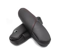 Moldura de Coche para CRV para CR-V 2007 2008 2009 Interior del Coche Asiento del Conductor/Pasajero Apoyabrazos Manija Cubierta Cuero PU con Espuma Interiores de automóvil(Black-Red Line)