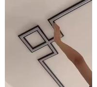 Moldura de corona de canal LED de aluminio para iluminación de techo y zócalo, pista duradera para instalación de tiras LED