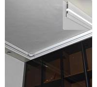 Moldura de corona de canal LED, moldura de luz LED montada en superficie, iluminación de zócalo de techo difusor de aluminio, pista LED lineal (9 m)