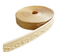 Moldura de corona para despegar y pegar, largo 10 m de ancho, borde de marco de espejo de 3 pulgadas, línea decorativa 3D flexible autoadhesiva para borde de pared de espejo, moldura de corona