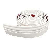 Moldura de cuadrante, tira borde esquina, moldura zócalo base flexible 32.8 pies, caucho 4" con diseño pliegue(White,20m/65.6FT)