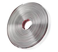 Moldura de Esquina de Pared de PVC Flexible Plata Autoadhesiva | Elegante, para Lavandería y Cocina, Perfil Decorativo, Instalación sin Taladro, Acabado Limpio