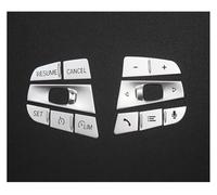 Moldura de la consola central del automóvil Estilo de coche para G20 G28 3 Series 2020-2021, botones de rueda de acero, interruptor, accesorios adhesivos de protección de marco(Prata,A)