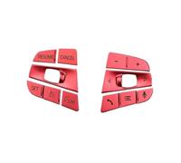Moldura de la consola central del automóvil Estilo de coche para G20 G28 3 Series 2020-2021, botones de rueda de acero, interruptor, accesorios adhesivos de protección de marco(Rojo,A)