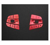 Moldura de la consola central del automóvil Estilo de coche para G20 G28 3 Series 2020-2021, botones de rueda de acero, interruptor, accesorios adhesivos de protección de marco(Rojo,B)