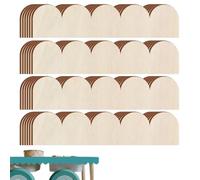 Moldura De Madera Con Borde Festoneado - 24 Piezas Perfil DIY sin Acabar - Canto De Madera,Para Pared Estante Armario Puerta Ventana