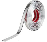 Moldura de pared, 5 m, universal, autoadhesiva, decorativa for coche, for decorar puertas y ventanas laterales o camión (roja, 40 mm [1,57 pulgadas])(Chrome,22mm(0.86Inch))