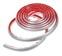 Moldura de Pared Autoadhesiva Flexible de PVC Plata para Esquinas | Tira Selladora para Borde de Baldosa y Rincón, Uso Multipropósito, Fácil de Aplicar, Perfil Decorativo