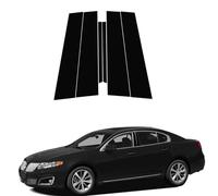 Moldura de Pilar de Ventana de Puerta para Lincoln MKS 2009 2010 2011 2012 2013 2014 2015,Cubierta de Ventana de Puerta Lateral de Poste de Pilar,Calcomanía Decorativa