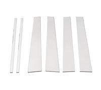 Moldura De Pilar De Ventana De Puerta para Lincoln Navigator 1997-2017, para Ford Expedition 1997-2017, 6 pegatinas para molduras de postes de pilares, cromadas en plata y chapadas en negro brillante