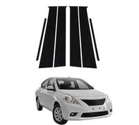 Moldura de Pilar de Ventana de Puerta para Nissan Sunny Almera/Versa 2007 2008 2009 2010 2011 2012,Cubierta de Ventana de Puerta Lateral de Poste de Pilar,Calcomanía Decorativa