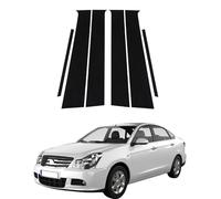 Moldura de Pilar de Ventana de Puerta para Nissan Sunny Almera/Versa 2010 2011 2012 2013 2014-2019,Cubierta de Ventana de Puerta Lateral de Poste de Pilar,Calcomanía Decorativa