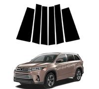 Moldura de Pilar de Ventana de Puerta para Toyota Highlander 2015 2016 2017 2018 2019 2020 2021,Cubierta de Ventana de Puerta Lateral de Poste de Pilar,Calcomanía Decorativa