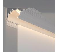 Moldura de remate de Techo, Canal de iluminación LED de Aluminio, Cubiertas de zócalo de moldura indirecta, perfiles de extrusión de moldura de zócalo para Sistema de iluminación de Teatro,