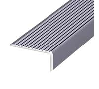 Moldura de remate para escaleras, Protector de Borde de Escalera de Aluminio conpara oficinas/supermercados, embellecedor de peldaños para Interiores y Exteriores (Gris, 60 cm/23,6 Pulgadas)