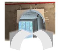 Moldura de semicírculo para enmarcar puertas, kit de arco interior de espuma, 2 piezas pre-curvadas para tapa de puerta semicírculo, varios tamaños (35x35x35cm/13.8x13.8x13.8")