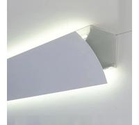 Moldura de Techo, Kit de Tira de luz LED para Techo - Canal de Aluminio de 10 m para iluminación indirecta, para molduras de Techo y Esquinas de Pared, decoración Lineal Blanca para el hogar
