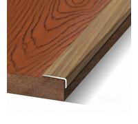 Moldura de Transición para Suelo en Forma de L, 60-150cm Tira Protectores de Aluminio con Veta de Madera, Moldura Borde de Escalera Diseño para Suelo Ventana Escalera