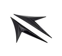 Moldura de ventilación lateral del vehículo 2 Piezas Pegatina De Ventilación Lateral Del Coche Ala Del Cuerpo(Black)