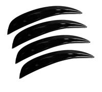 Moldura de ventilación lateral del vehículo Cubierta del guardabarros expansor del ala del arco de la rueda del coche(Black 4pcs)