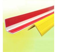 Moldura de Vinilo for Borde de Escalera, Tira de Vinilo autoadhesiva, Borde de peldaños de Goma de PVC Flexible for Uso en Exteriores e Interiores.(Yellow,2.5x2.5cm-5PCS/196.8IN)
