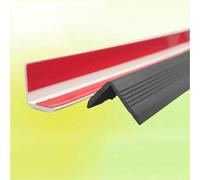 Moldura de Vinilo for Borde de Escalera, Tira de Vinilo autoadhesiva, Borde de peldaños de Goma de PVC Flexible for Uso en Exteriores e Interiores.(Black,2.5x2.5cm-10PCS/393.7IN)