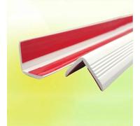Moldura de Vinilo for Borde de Escalera, Tira de Vinilo autoadhesiva, Borde de peldaños de Goma de PVC Flexible for Uso en Exteriores e Interiores.(White,2.5x2.5cm-5PCS/196.8IN)