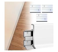 Moldura de zócalo de aluminio de 4,1 pies: paneles de rodapié blancos duraderos for espacios en el piso(80pcs)