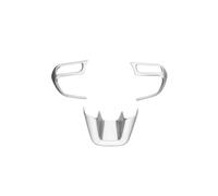 Moldura Decorativa Adhesiva para El Panel del Volante para Jeep para Renegade 2015-2021 para Compass 2017-2020(Plata)