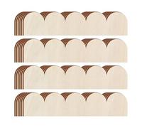Moldura Decorativa De Madera - 24 Piezas De Moldura Para Bordes Sin Acabar Para Proyectos DIY | De Madera Festoneada - Para Pared Estante Armario Puerta Ventana