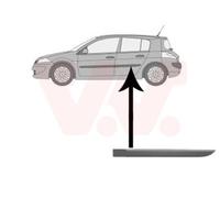 Moldura Decorativa/Protectora, Puerta 4327425 VAN WEZEL Para RENAULT